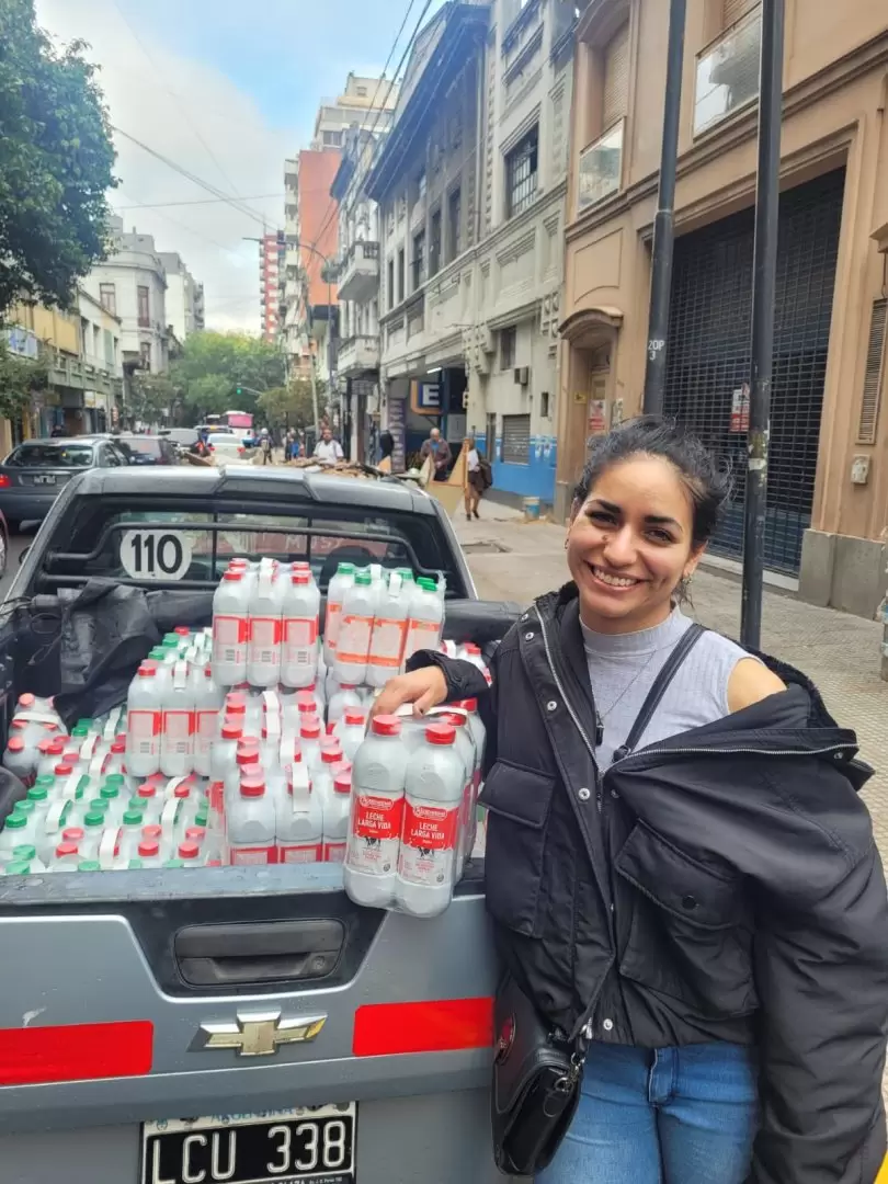 Lucia Montenegro y los 500 litros de leche que entreg de un total de 4.000
