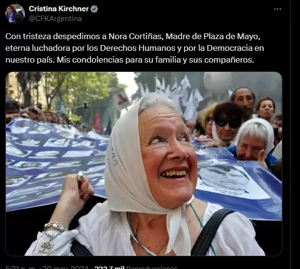 Cristina Fernndez de Kirchner y su adis a Norita