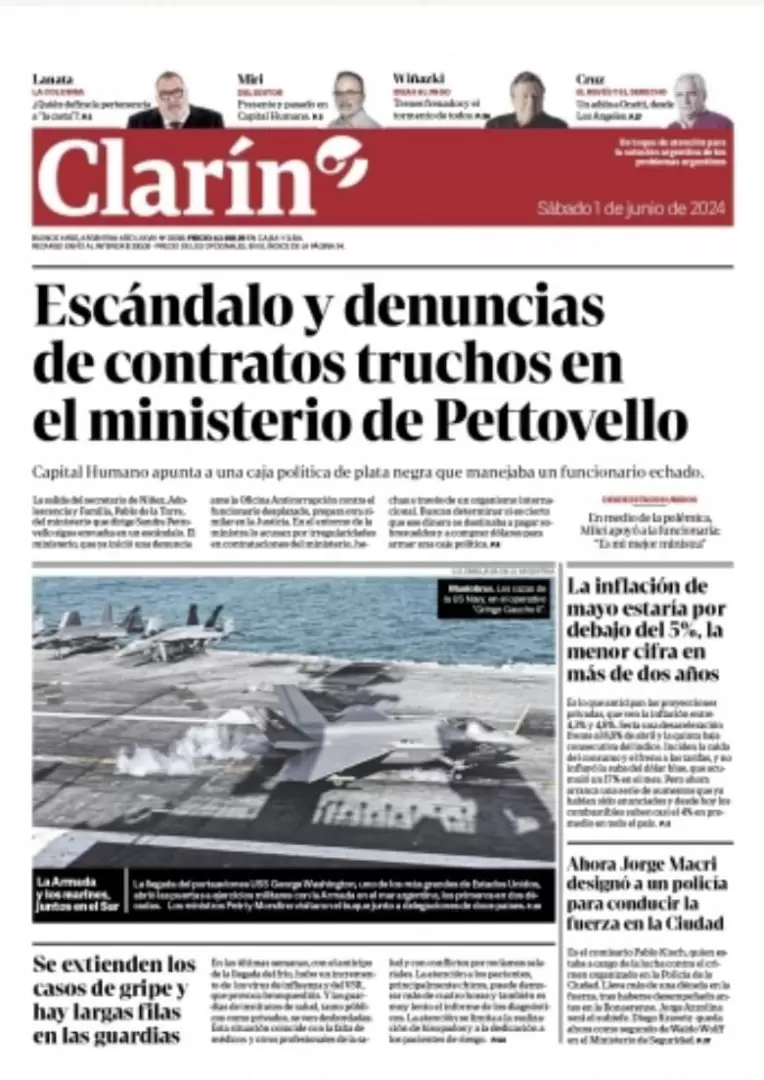 El diario Clarn public en tapa el escndalo de corrupcin