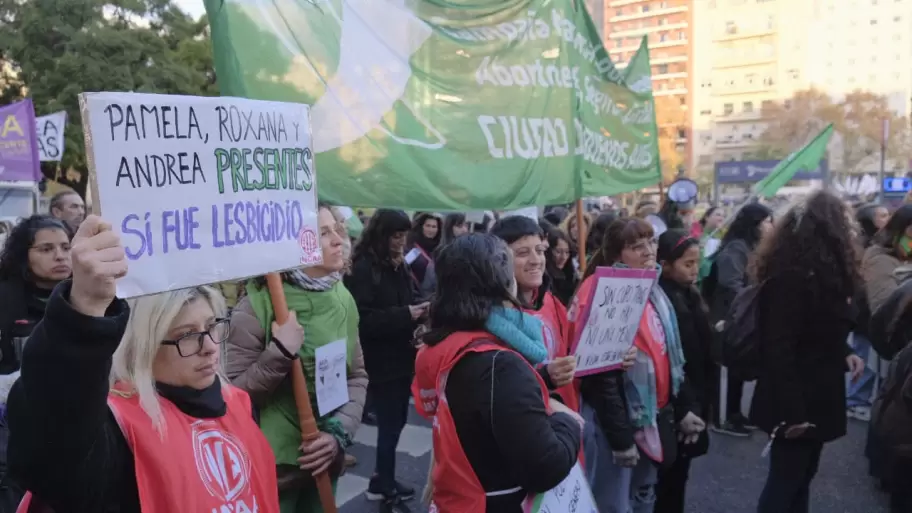 El lesbicidio de Barracas, una de las principales consignas de la marcha