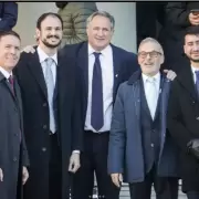 A la izquierda de la foto, Jorge O'Reilly. En orden: Santiago Santurio, Pablo de la Torre, Mario Russo y Nahuel Sotelo