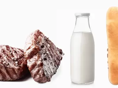 Carne, leche y pan: tres productos que mermaron su consumo